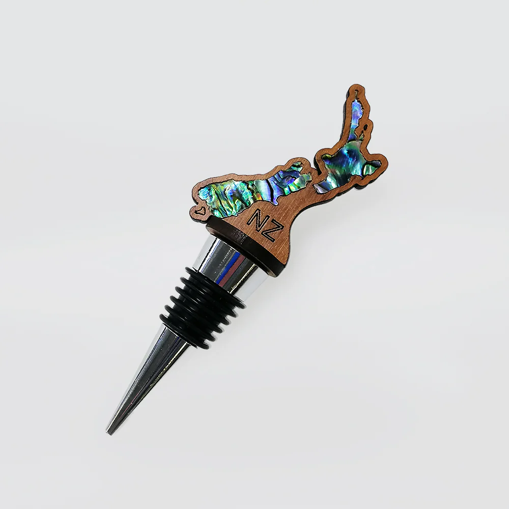 Wooden NZ Paua Bottle Stopper