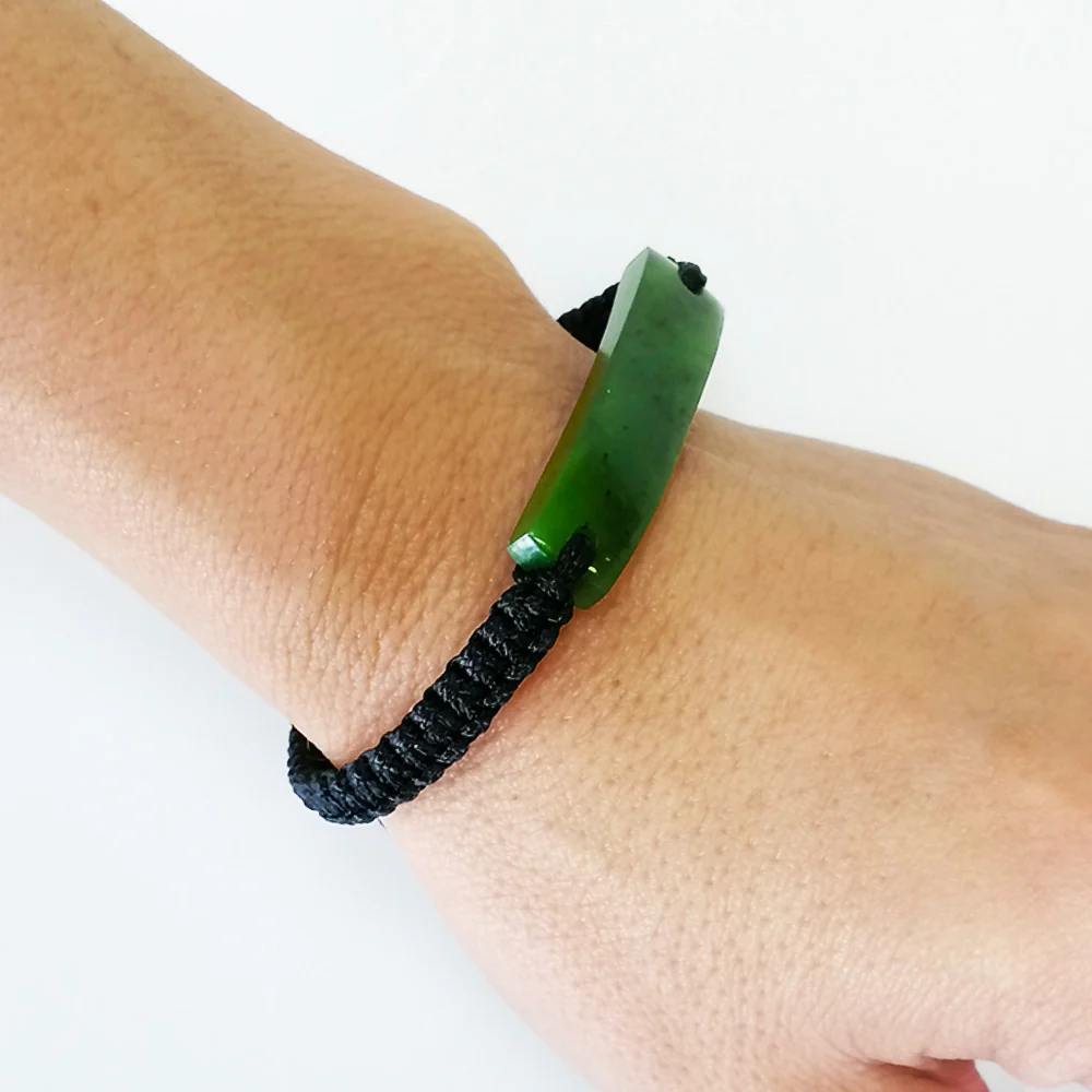 Your Taonga' Flat ID Bangle - Greenstone Bracelet - Image 2