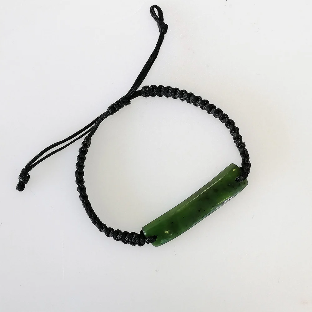 Your Taonga' Flat ID Bangle - Greenstone Bracelet - Image 3