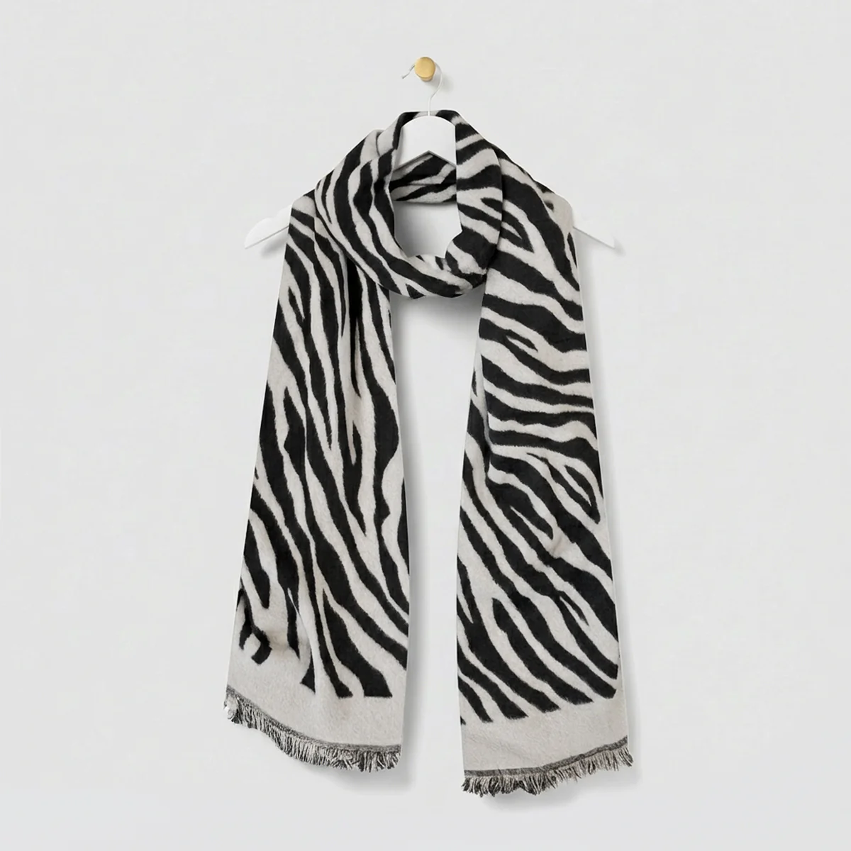Zebra Stripe Winter Scarf - Image 2