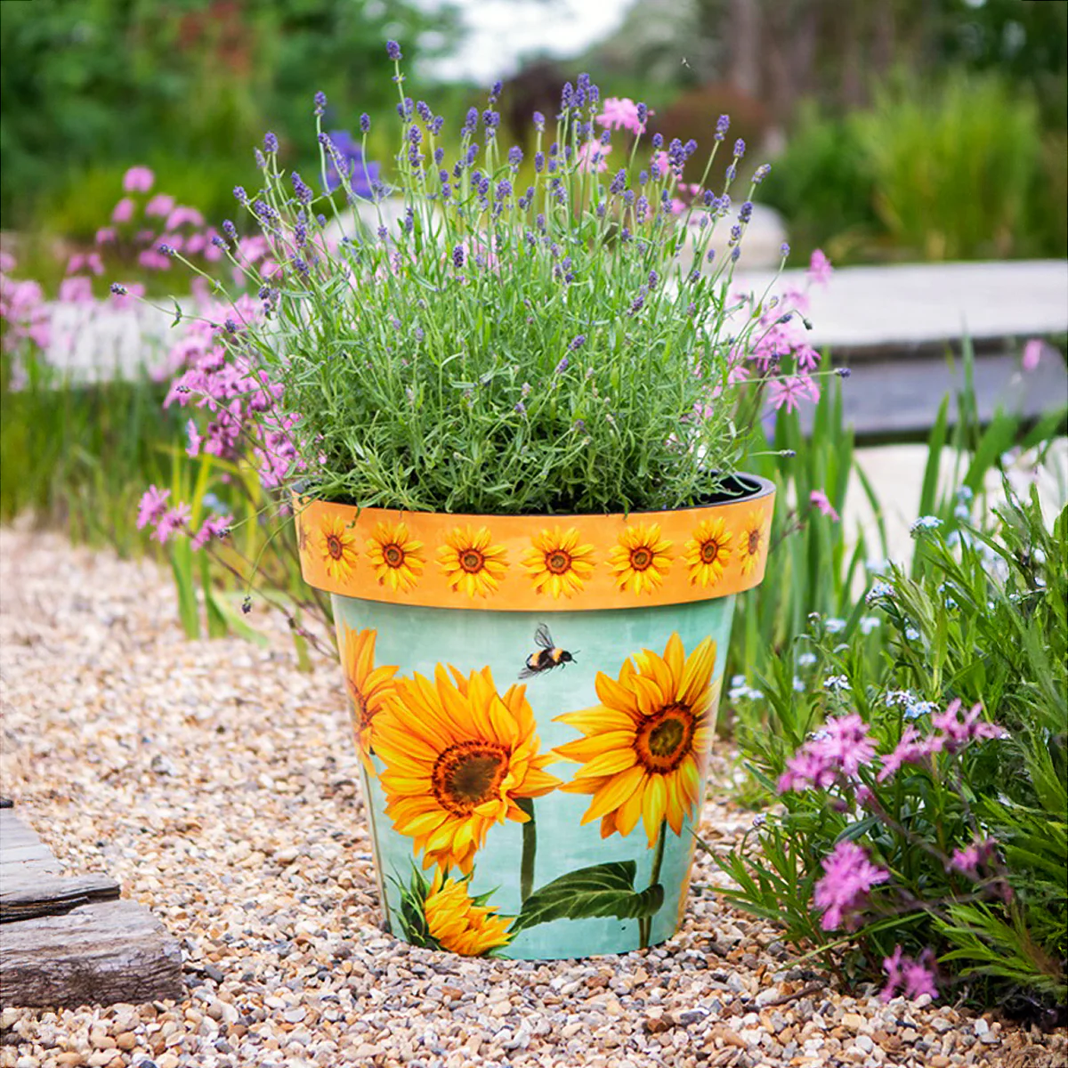 Zest Planter Pots - Bees & Sunflowers - Image 2