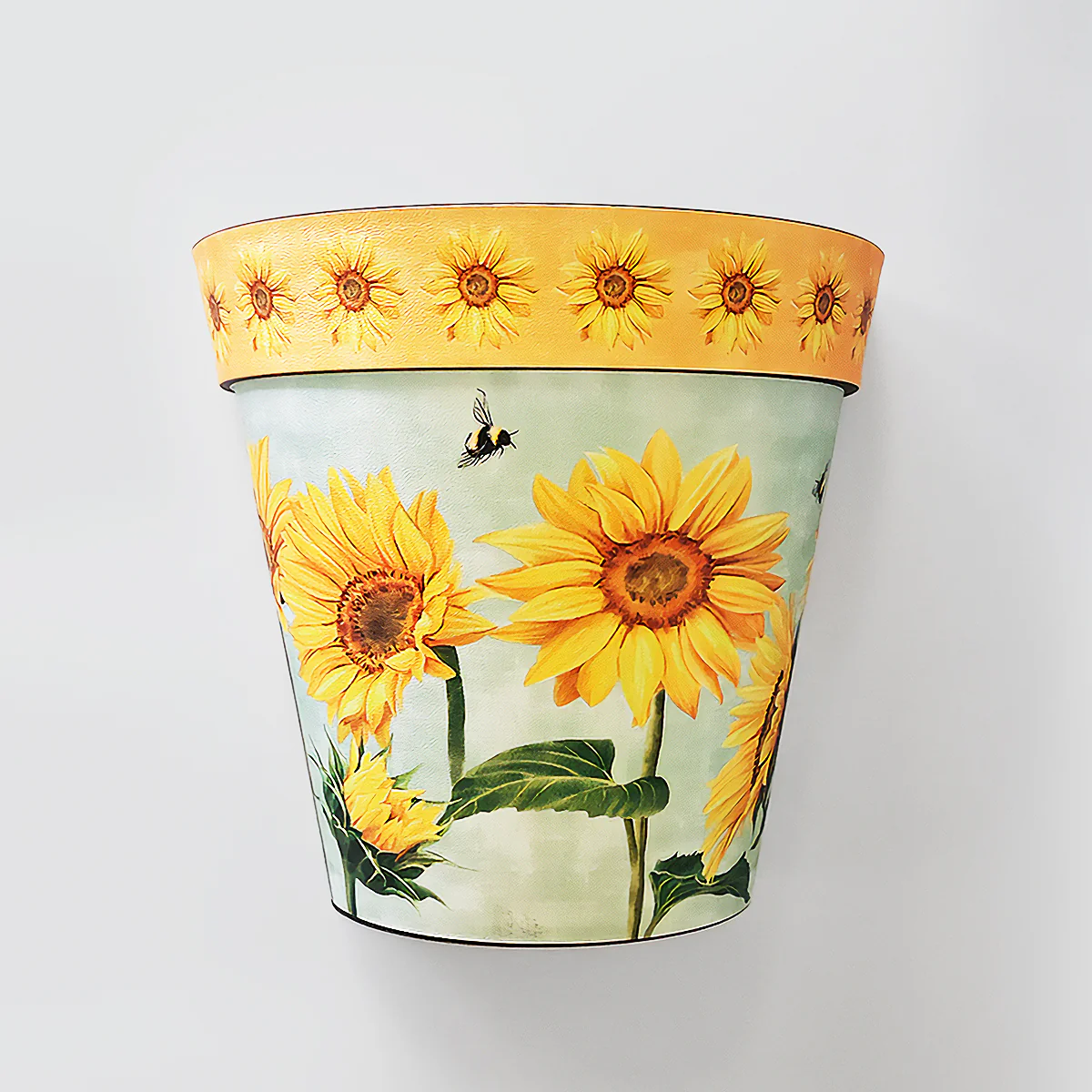 Zest Planter Wall Pot - Bees & Sunflowers